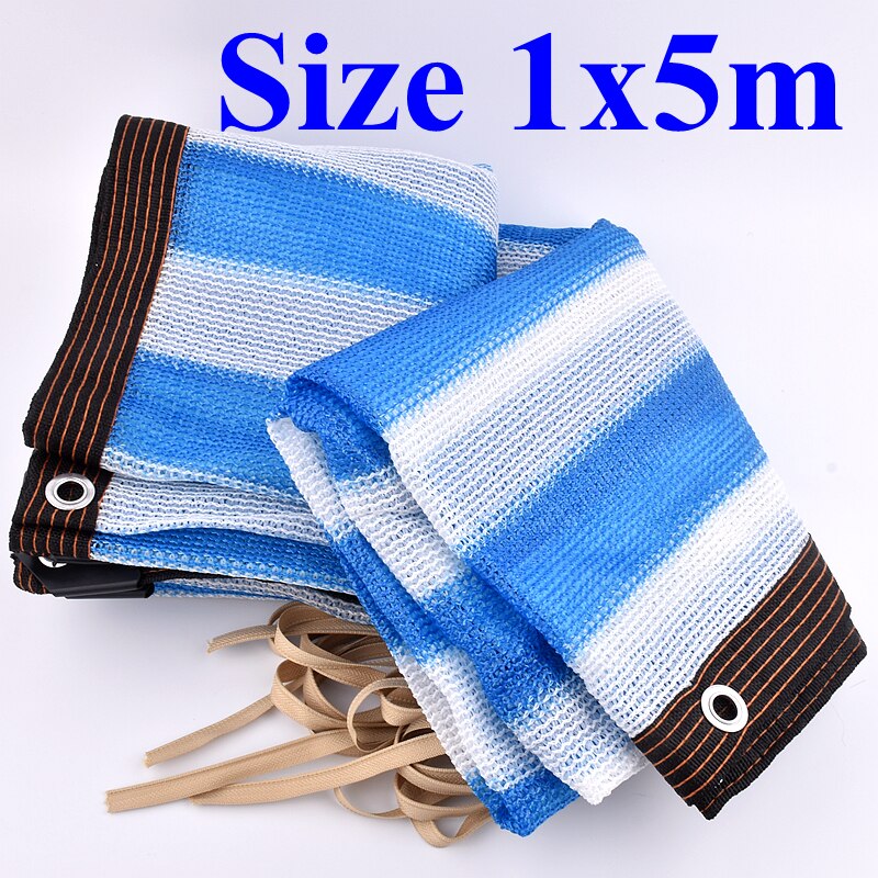 HDPE Anti-UV Shading Net Outdoor Awning Sunshade Net Greenhouse Succulent Plant Cover Swimming Pool Shade Sail 85% Shading Rate: 1x5m