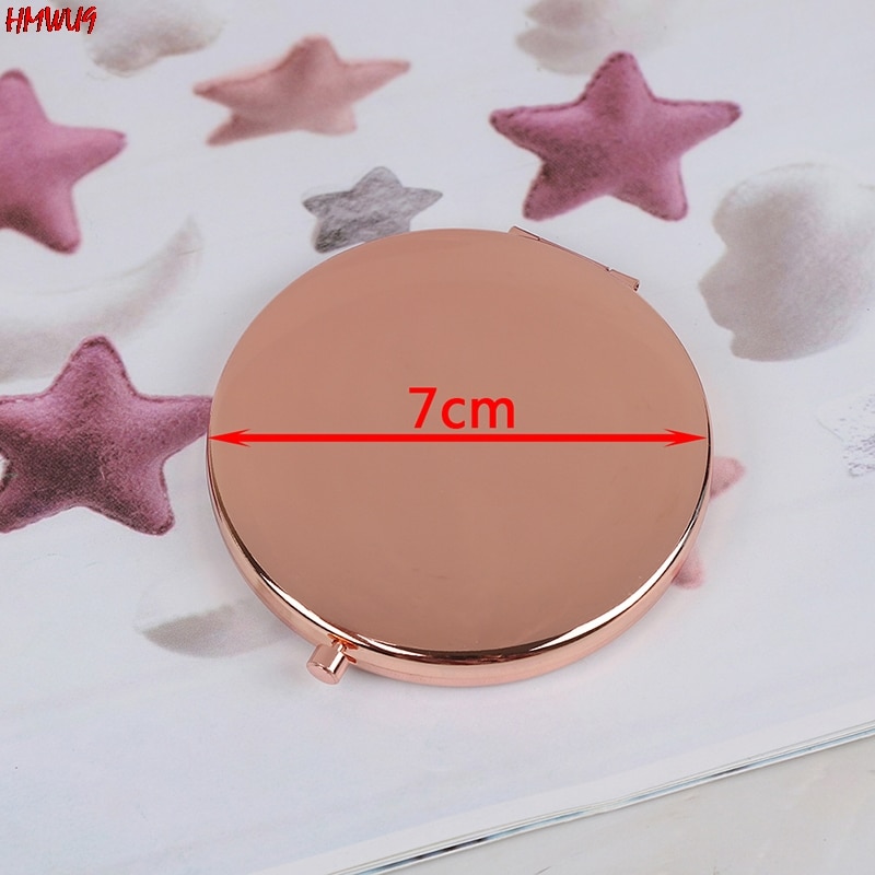 1PC Mini Double Side Mirro Women Ladies Make Up Mirror Cosmetic Folding Compact Pocket With Makeup Tool Nice