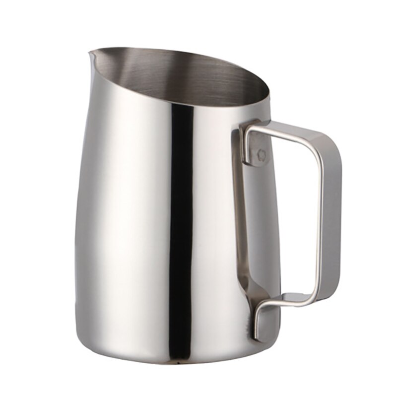 400Ml Stainless Steel Pull Coffee Cup Milk Foam Pot Cup Sharp-Nosed Diagonal Coffee Milk Cup Suitable for Barista Cappuccino Cap: Default Title