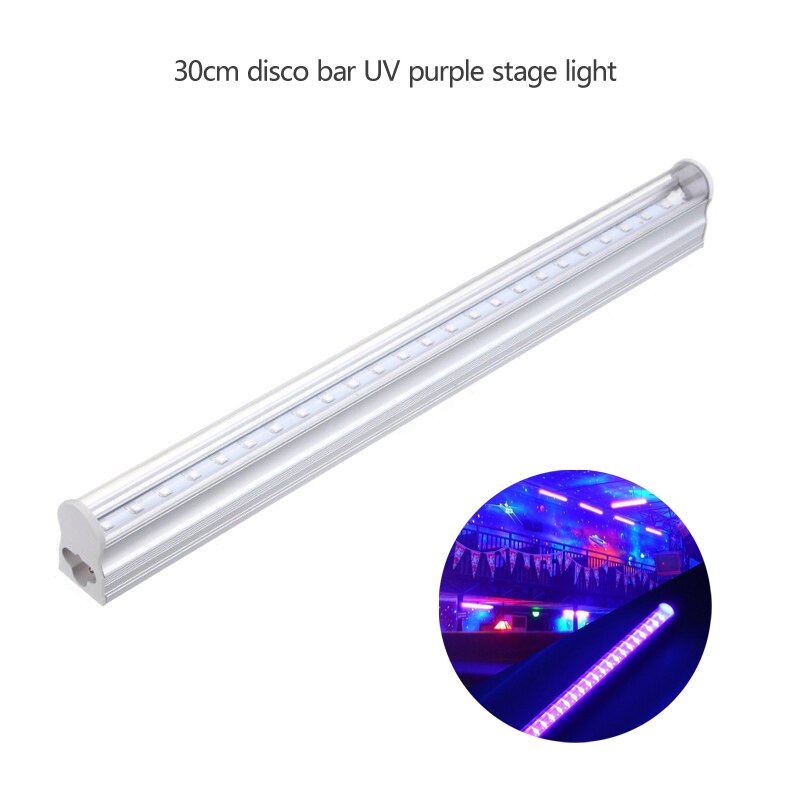 30cm 14w 110-220v 24 led uv barra de luz preta uv 395nm blacklight dj party club efeito de halloween luminária fase decoração ue/eua