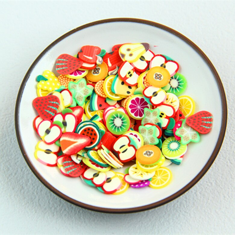 100 Pcs Grotere Maat 10Mm Fruit Kralen Bedels Voor Polymeer Klei Telefoon Case Diy Decoratie: 1