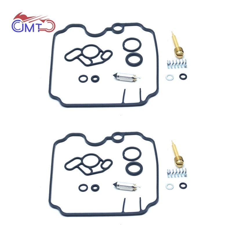 For Yamaha TDM850 TDM 850 Carburetor Repair Kit Rebuild Set Carb Gakset Float Needle Valve Pilot Screw Vacuum Plunger Diaphragm: 2 Carb Repair Kits