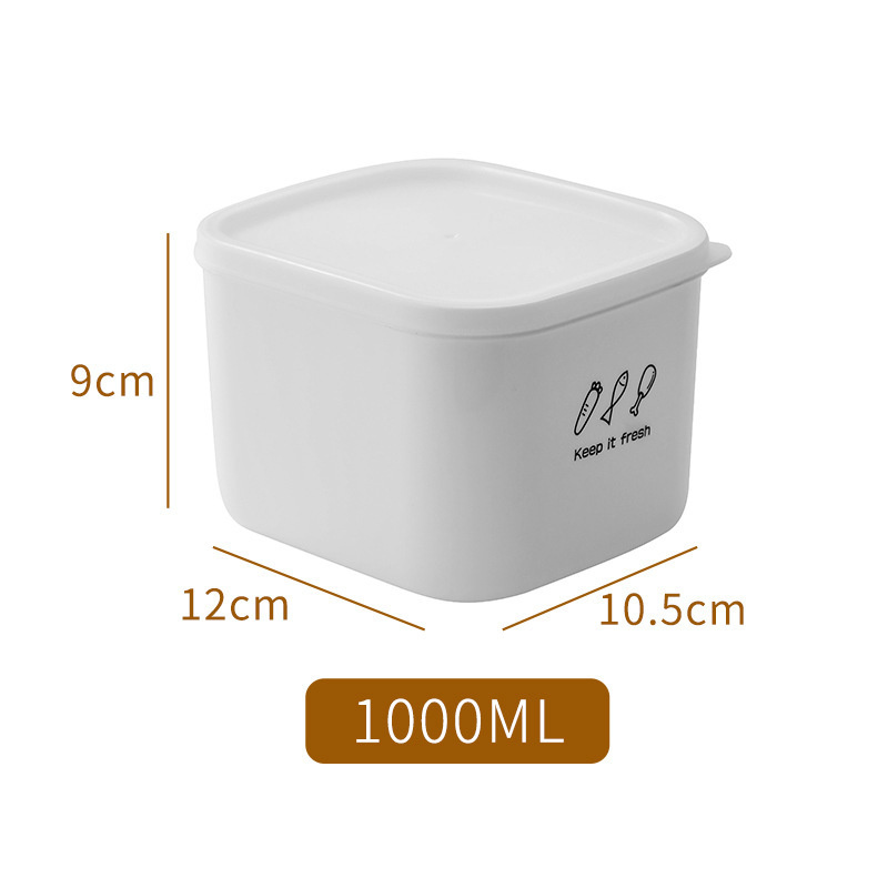 700/900/1000/1400ml Plastic Sealed Organization Containers Refrigerator Kitchen Storage Box Food Canister Keep Fresh Container: 1000ML