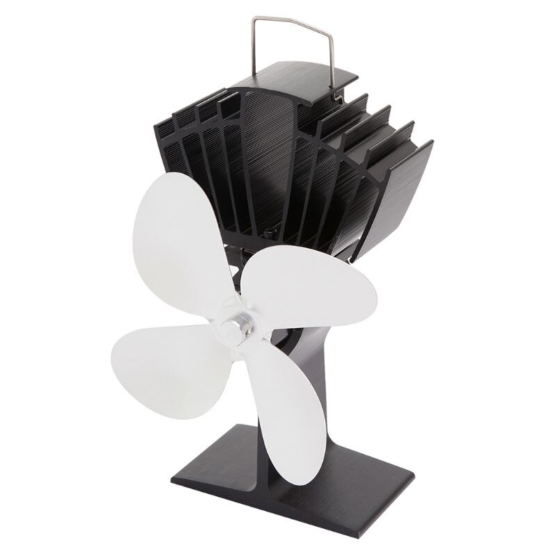 Ecofan de ahorro de circulación por calor, ventilador de estufa de chimenea de 4 aspas, para registro de madera: S