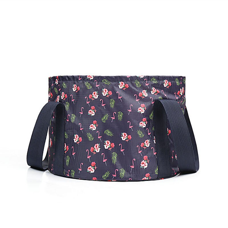 Kampeeremmer 20*31cm opvouwbare buitenbak reis draagbare voetbad wateremmer ronde vorm 6 stijl wandelgereedschapbak: 4