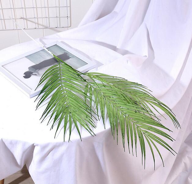 Kunstig bregne planter plast tropisk palme løv gren hjem hage dekorasjon fotografering bryllup dekor blå blader: Grønn