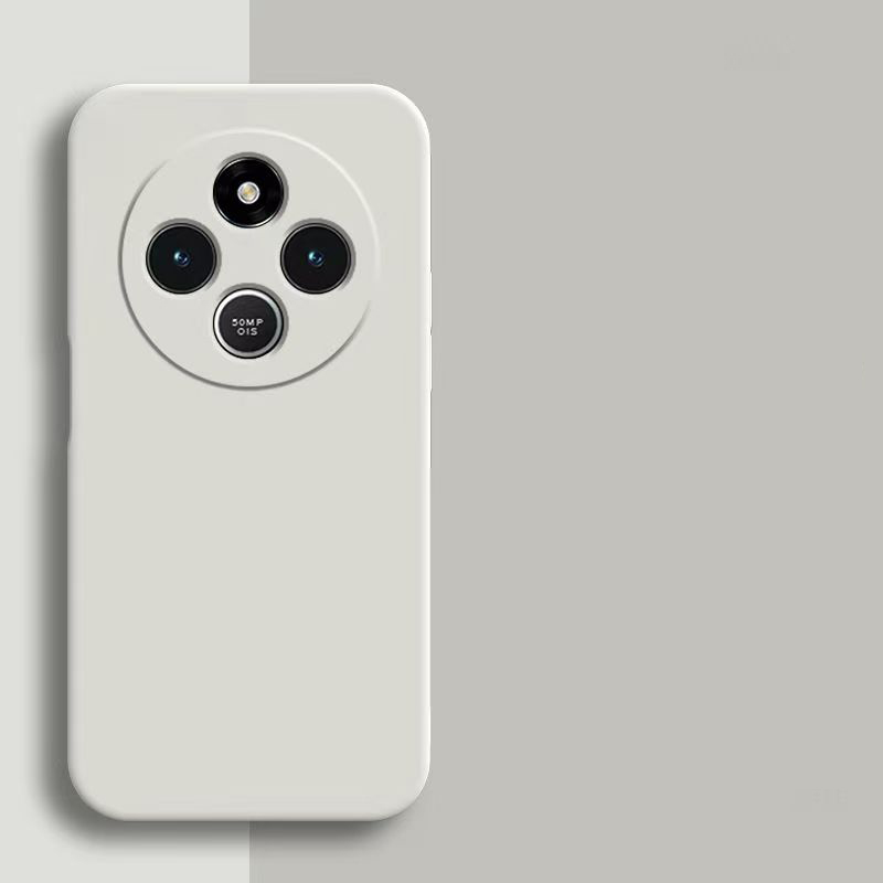 Hülle für xiaomi redmi 14c, 4g quadratische liquid silikon-handyhülle für xiaomi 14c 14r: Bauchmuskeln / Weiß