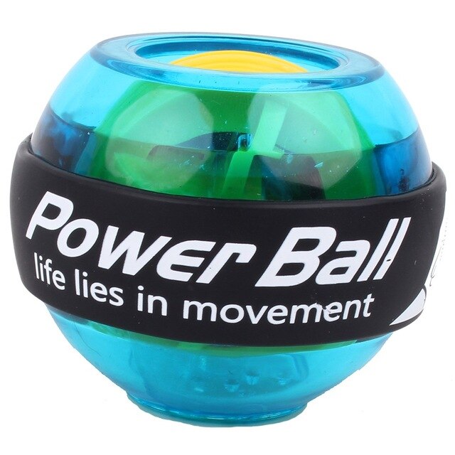 Bola de giroscopio relajante para entrenamiento, Bola de Potencia muscular de muñeca de , ejercitador de brazo, resistente, LED, pelota para hacer ejercicio: Azul
