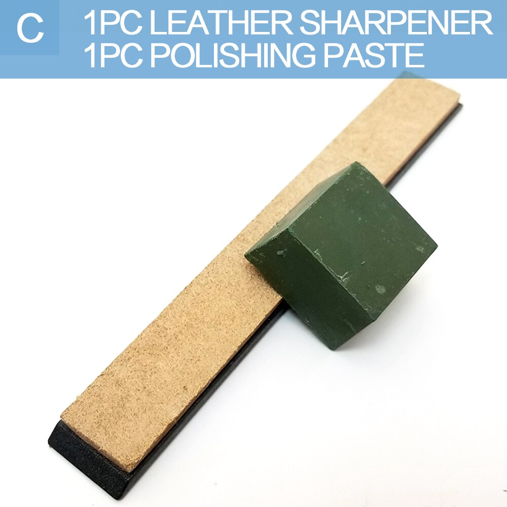 STONEGO couteau polissage aiguiseur affûtage cuir affûtage strop composé couteau de meulage pâte polissage pâte affûtage outil: WHITE
