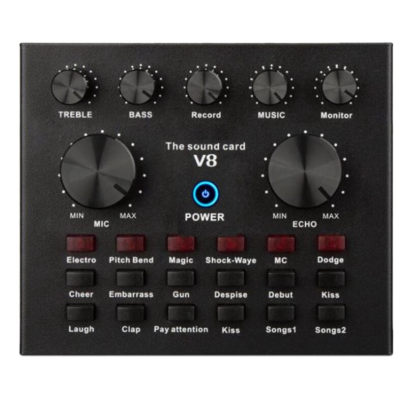 Sound Card Audio External USB for Headset Microphone Live Broadcast for BM800 Audio Stereo Music Recording: Default Title