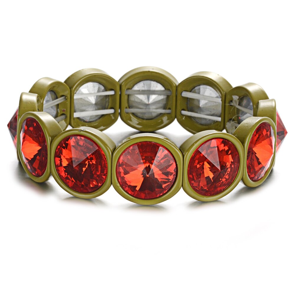 Bracelets en cristal couleur bonbon arc-en-ciel, bijoux avec trou en émail, bracelet bohème pour femme  s192: S192-17