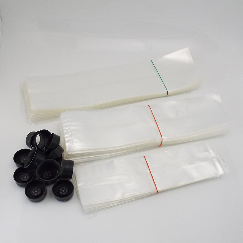 12x24cm 15x30cm 18x35cm PVC Mushroom Spawn Grow Bag Substrate High Temp Pre Sealable Garden Supplies Growing Planting Bags Tool