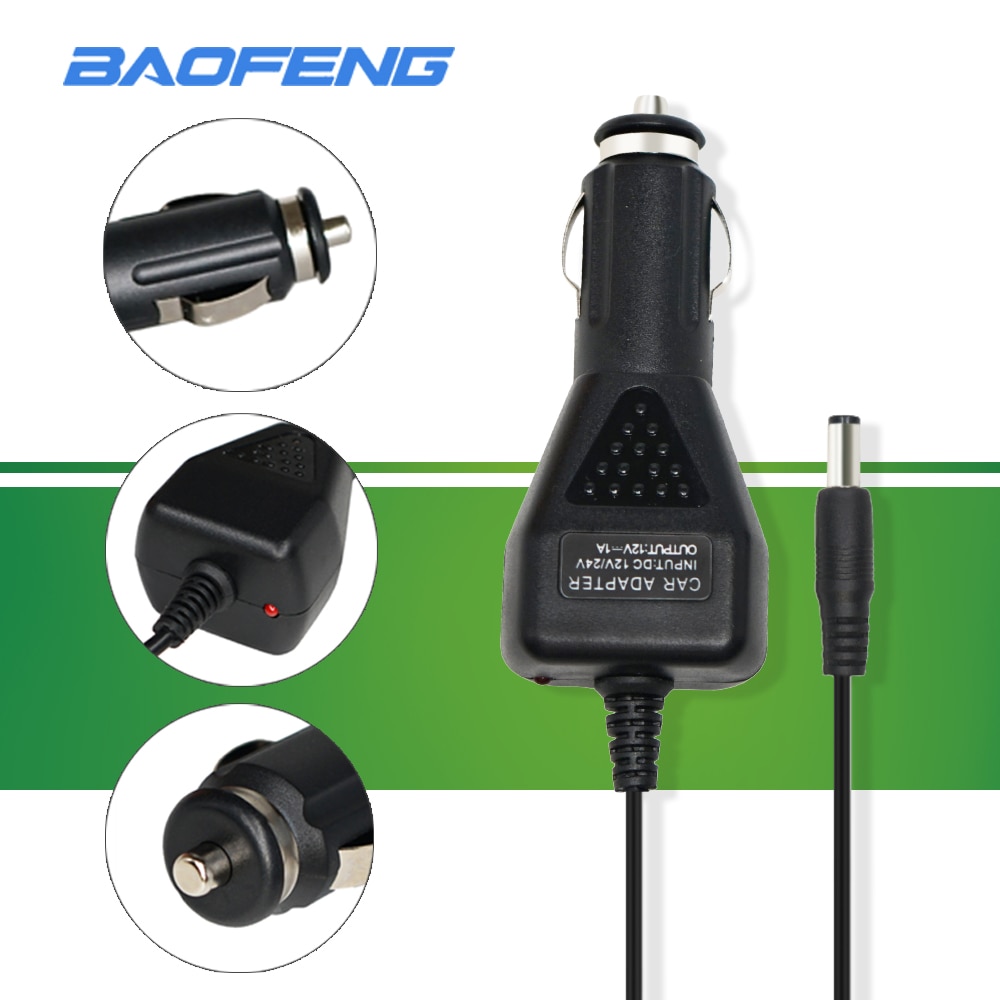 Auto Slot Ladegerät Kabel Für Baofeng UV-5R UV-82 UV-9R Plus Walkie Talkie Ladung Basis 12-24V DC Energie Ladung für Radio Kabel