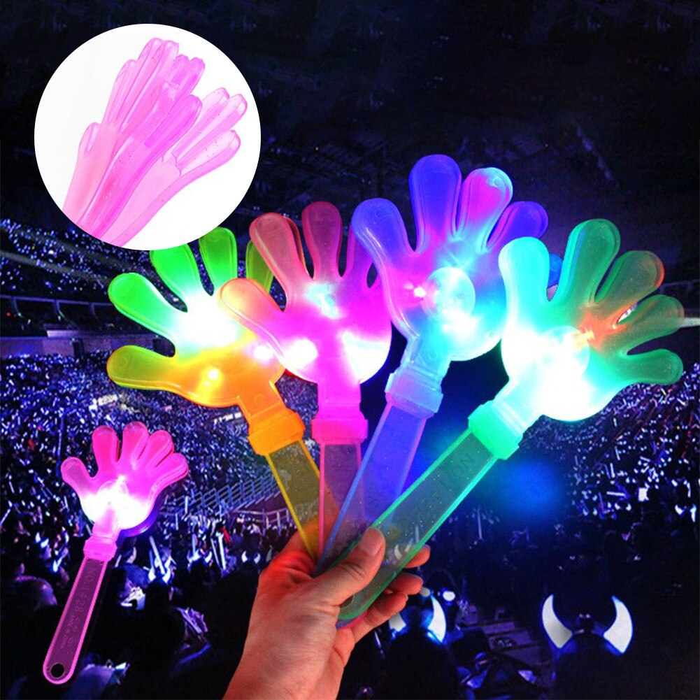 Luminous Hand Clapping Party Fluorescent Clapping Hands Luminous Toy Cheering Props Colourful Luminous Hands Palms Party Toys