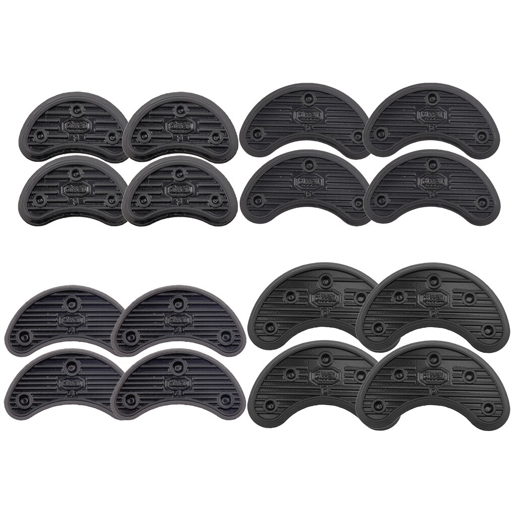16PCs 4-SIZE Rubber Shoe Sole Heel Toe Paltes Taps Protectors Repair Supplies