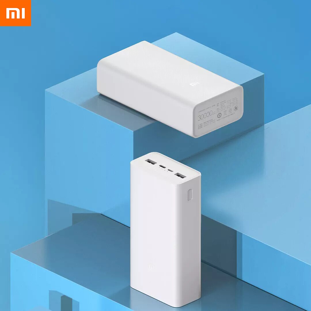 Xiaomi Power bank 3 30000mAh PB3018ZM 3 USB Type C 18W Fast Charging Portable Mi Powerbank 30000mAh External Battery Poverbank