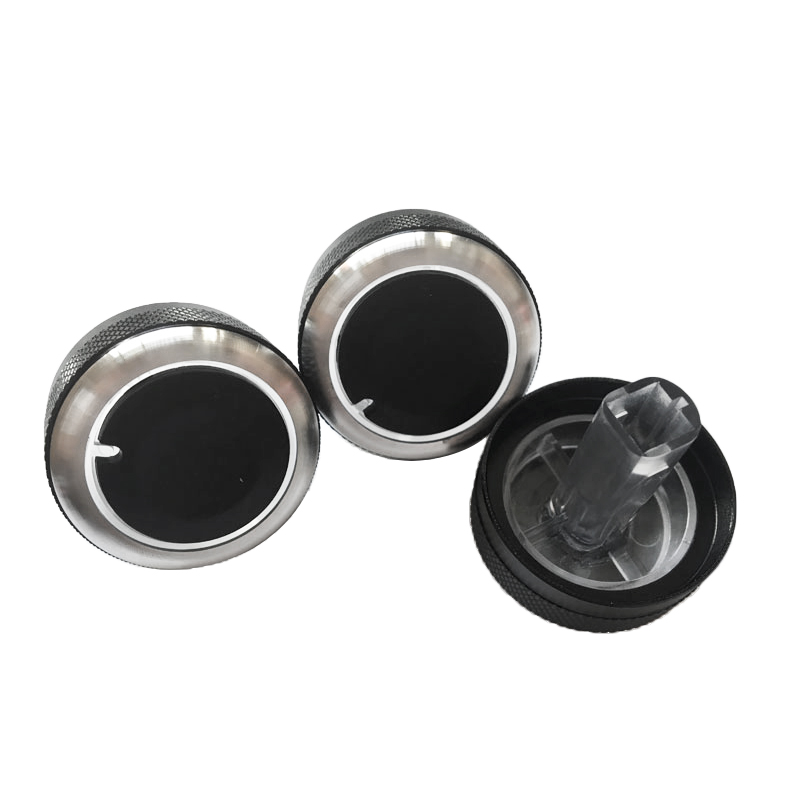 3 Stks/set Aluminium Airconditioning Knop Voor Geely Panda - Warmte Schakelaar Ac Knop Auto Accessoires