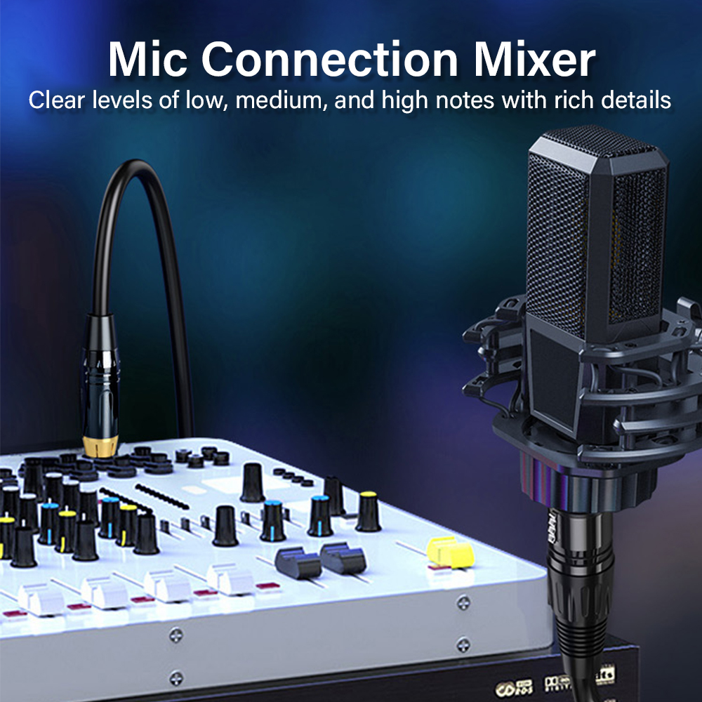 Câble Audio XLR vers RCA pour amplificateur karaoké Mikrofo 1/2/3/5/10/15 mètres de Long fil HIFI adaptateur de canon convertisseur