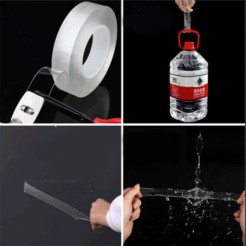 Transparent Velcro Nano Tape Washable and Reusable Double-sided Decorative Adhesive Tape