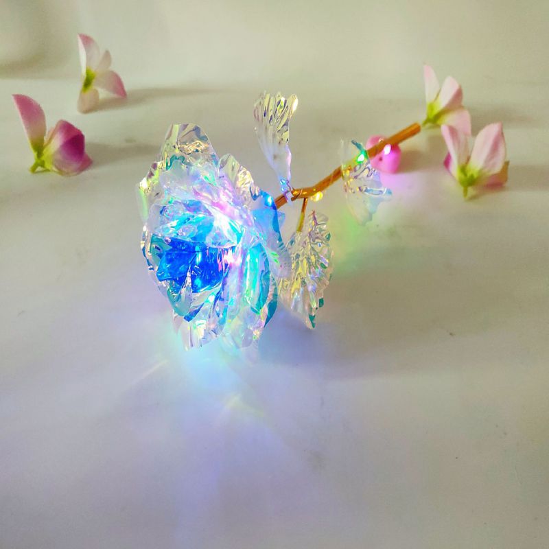 24K Gold Foil Rose Flower Artificial Rose Flower Box Exquisite Novelty Valentine's Day Romantic Flower Wedding