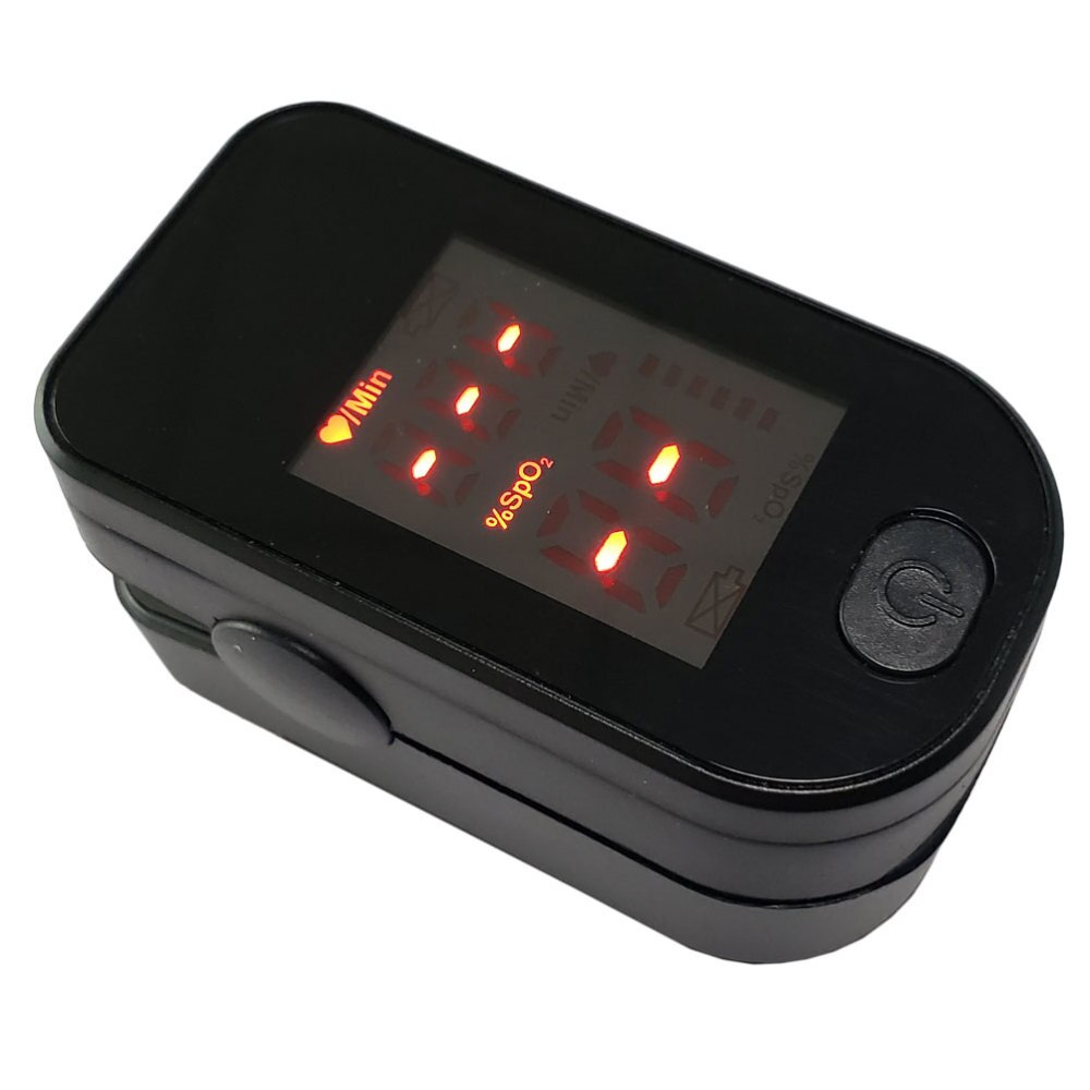 Fingerspids blod ilt spo 2 monitor puls måling måler puls oximeter blod ilt saturation monitor enhed oximeter wi: Sort