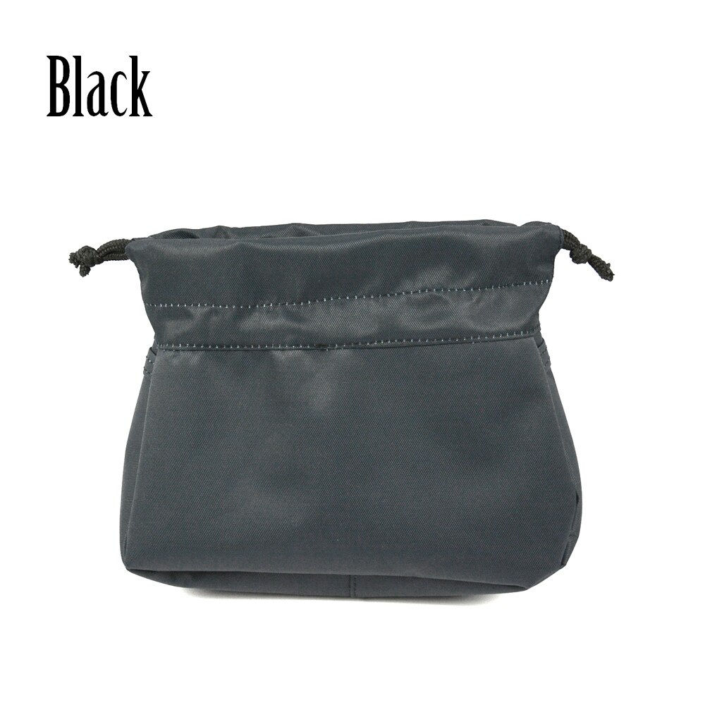 O Swing Drawstring Canvas Fabric Inner Pocket Lining for Obag Swing Handbag Insert O bag: black