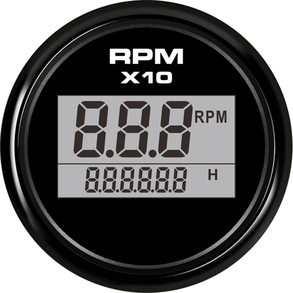 8 färg 52mm digital varvräknare för utombordare motorcykel marin bil lastbil båt varvräknare timmätare vattentät 0-9990 rpm