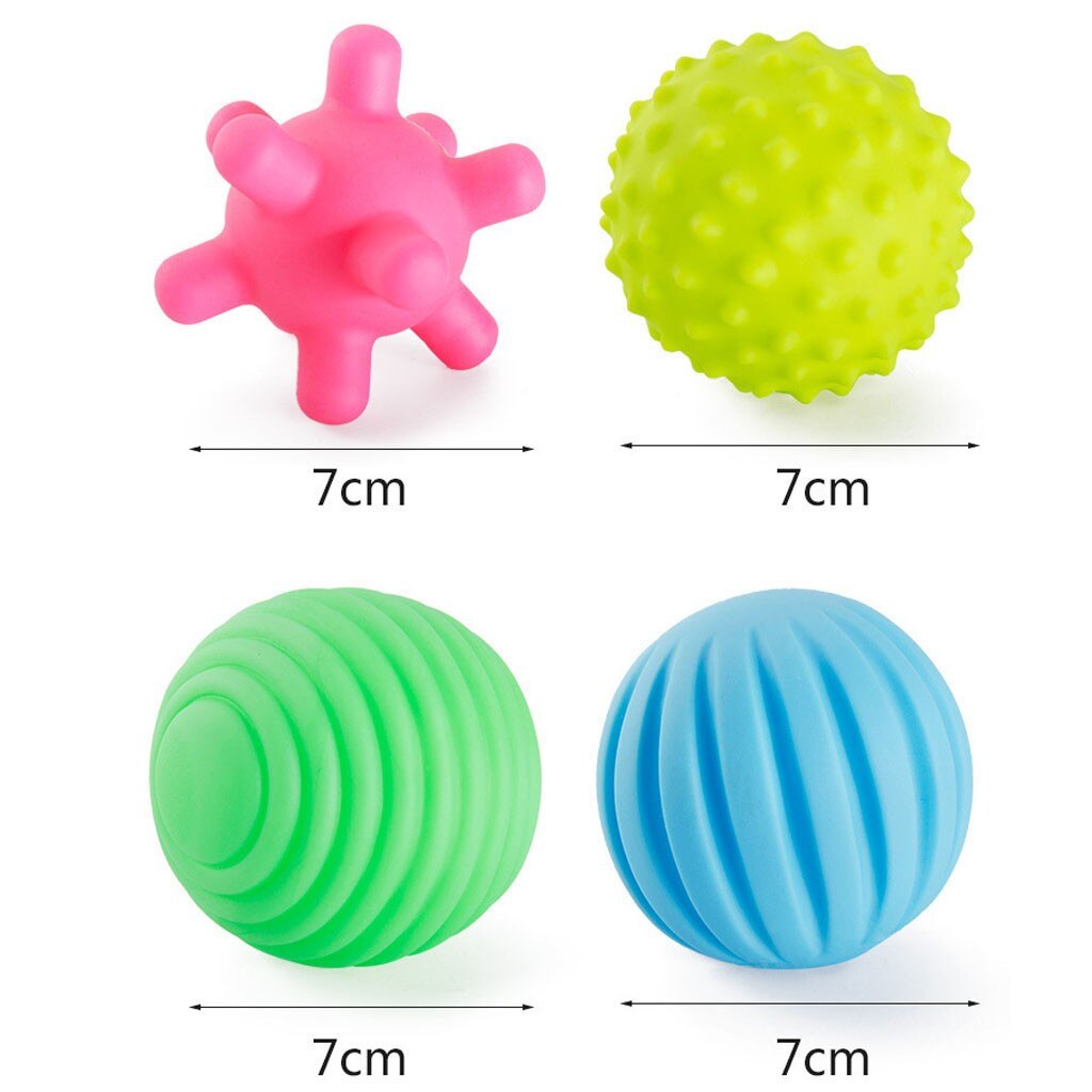 6pcs/set Puzzle Baby Toy Ball Set Develop Baby's Tactile Senses Toy Touch Hand Ball Toys Baby Training Ball Massage Soft Ball