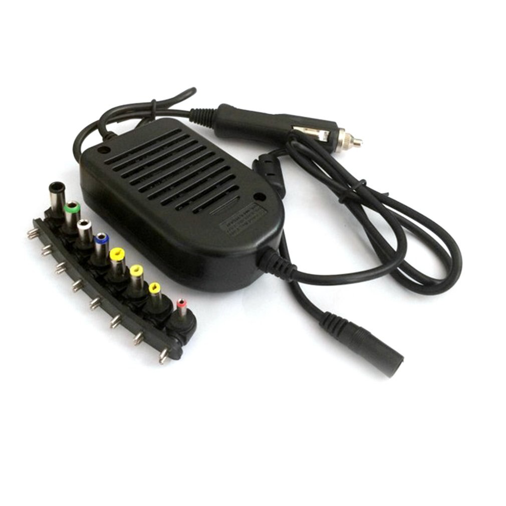 Universal 80w portable charger led car adapter adjustable power supply adapter set 8 detachable plugs car laptop notebook