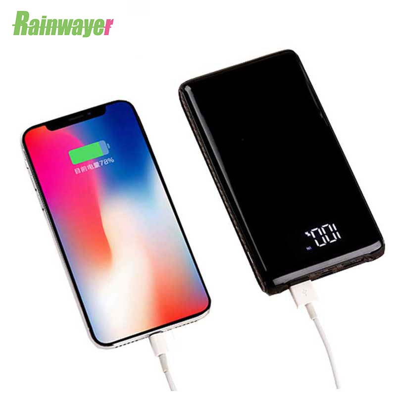 Portable 5V 6x18650 Power Bank Box Black Shell Case DIY Type-C Micro Dual USB Battery Box For IPhone Cellphone Chargeing Case
