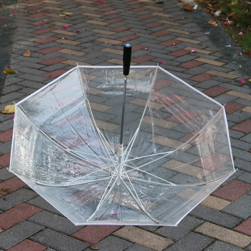 8 Rib Light Up Blade Runner estilo cambiante Color LED paraguas con linterna mango transparente paraguas recto Parasol