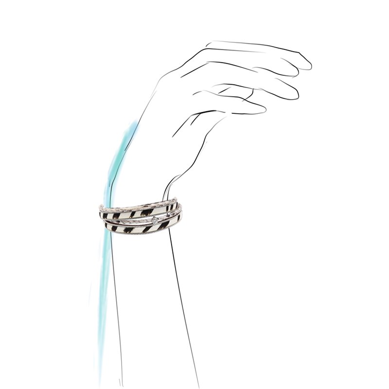 STRATHSPEY-Pulseras envolventes multicapa para mujer, pulsera de cuero con estampado de animales, brazalete Vintage de diamantes de imitación, joyería de cebra