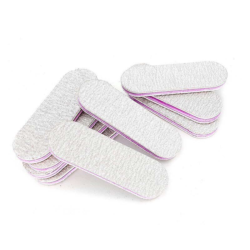 Mini limes à ongles jetables, 25 pièces/lot, 100/180, outil de manucure, scie, ponçage gris, lime de pédicure, planche émeri, bloc de vernis à ongles