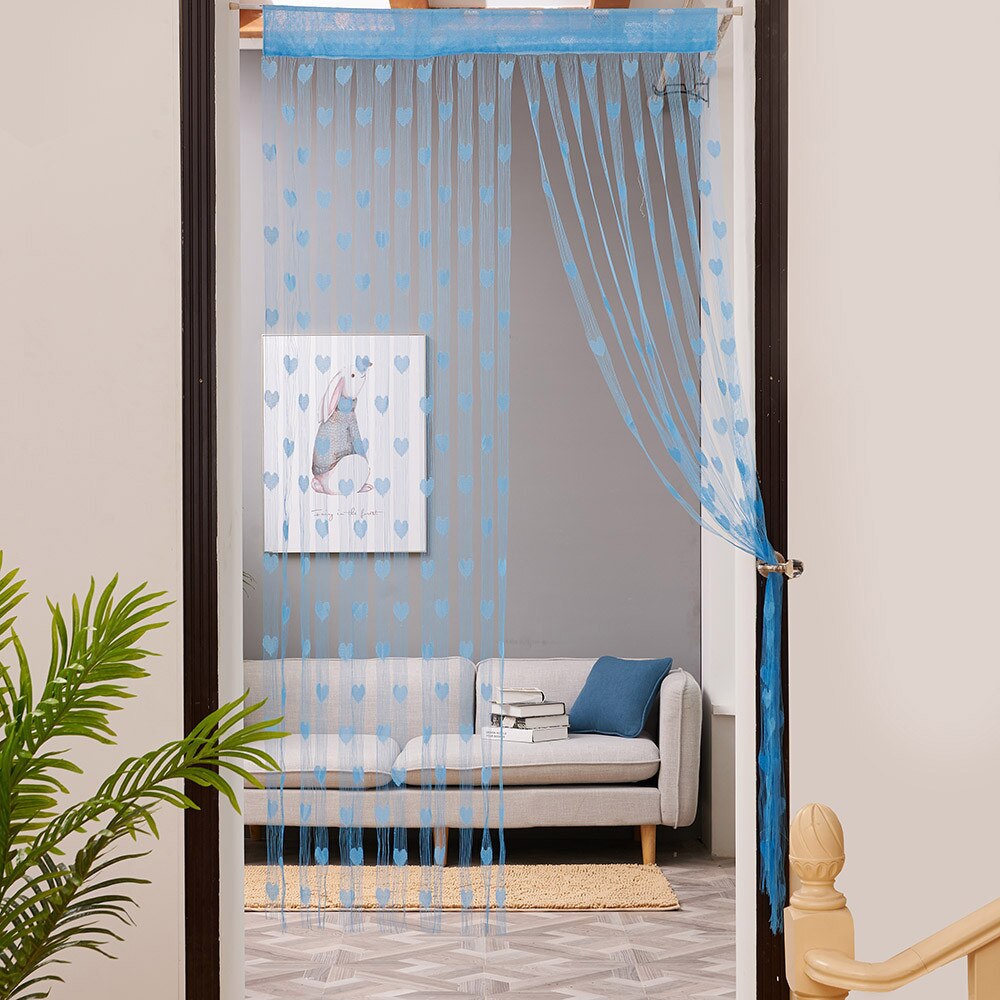 Dørskille ren gardin valance mesh nett tredør gardin persienner håndlaget 100 cmx 200cm romdeler moskitiera 4fm