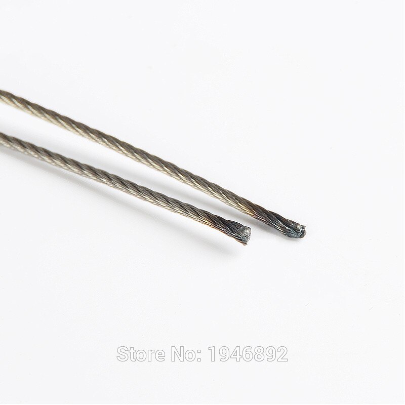 10m/ parti 4mm højt rustfrit stål wire reb trækdiameter 7 x 7 struktur kabel grå