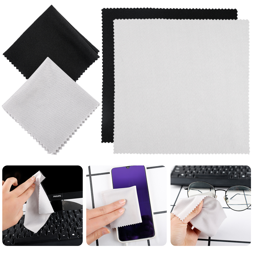 10 Stück Computer-Reinigungstuch, Mikrofaser, Kameraobjektiv, Brillenreiniger, TV, Laptop, Pad, Tablette, Telefon, Elektronik, Bildschirmtücher, 14 cm