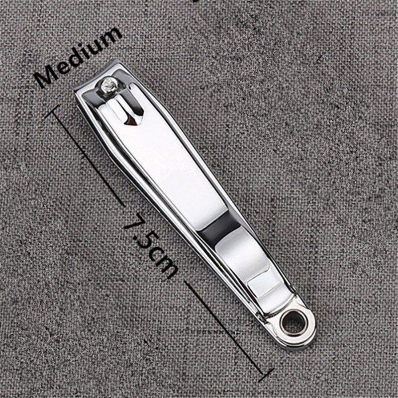 4 Size Professionele Carbon Rvs Nail Clipper Cutter Trimmer Manicure Pedicure Hand Teen Nagelknipper: 7.5cm Flat mouth