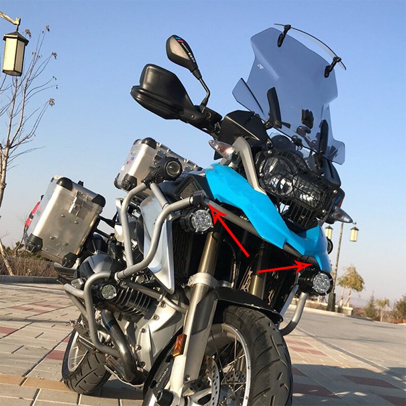 Motorcycle Spotlight Bracket 19-27mm Flip-chip Aluminum Motorcycle Bumper Spotlight Auxiliary Lamp Metal Bracket Universal