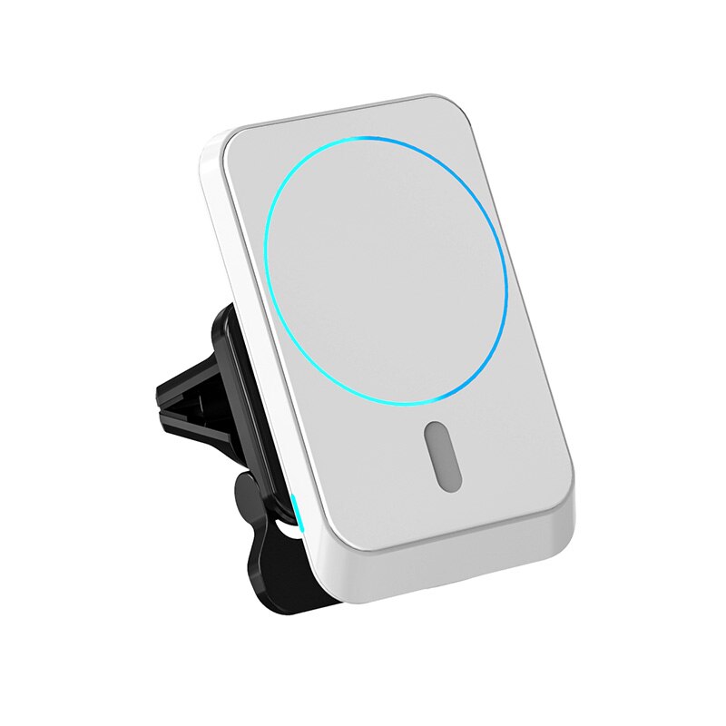 Magnetische autohalterung mit schnellladefunktion für iphone 12, 12 pro max, 12 mini 15w kabelloses ladegerät, magnetische, anhaftende handyhalterung fürs auto: Weiß