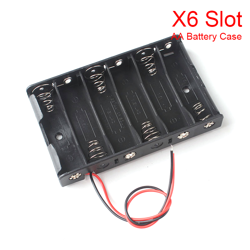 1 2 3 4 8 Slots AA Batterij Case Box AA LR6 HR6 Batterij Houder Storage Case Met Lood draad Bateria Bescherming Container: Roze
