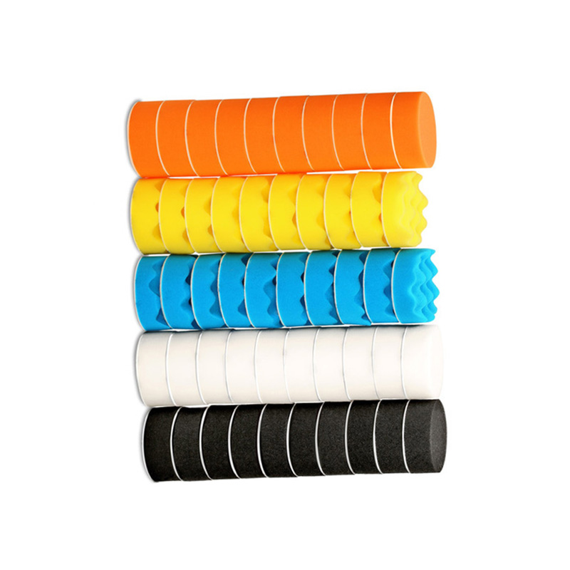 Guantes para encerar con detalles, herramientas automotrices, almohadillas de espuma para pulir, esponja ondulada, accesorios de 50 uds,