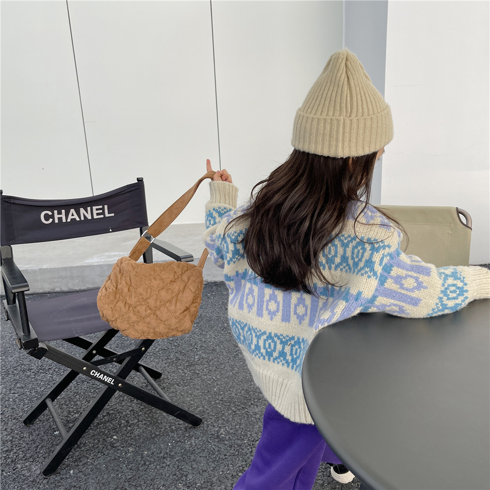 Meisjes Herfst Winter Truien Truien Kids Stijl Losse Jacquard Weave Vesten Jassen 2-7Y