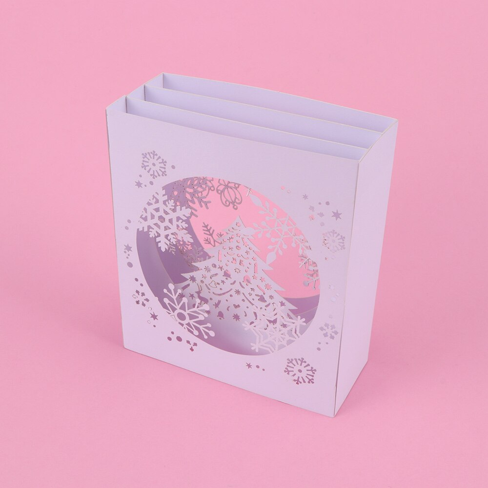 1 Pcs Handmade 3D Tree Box Snowflake Christmas Greeting Card Card Wedding Invitation Paper Card
