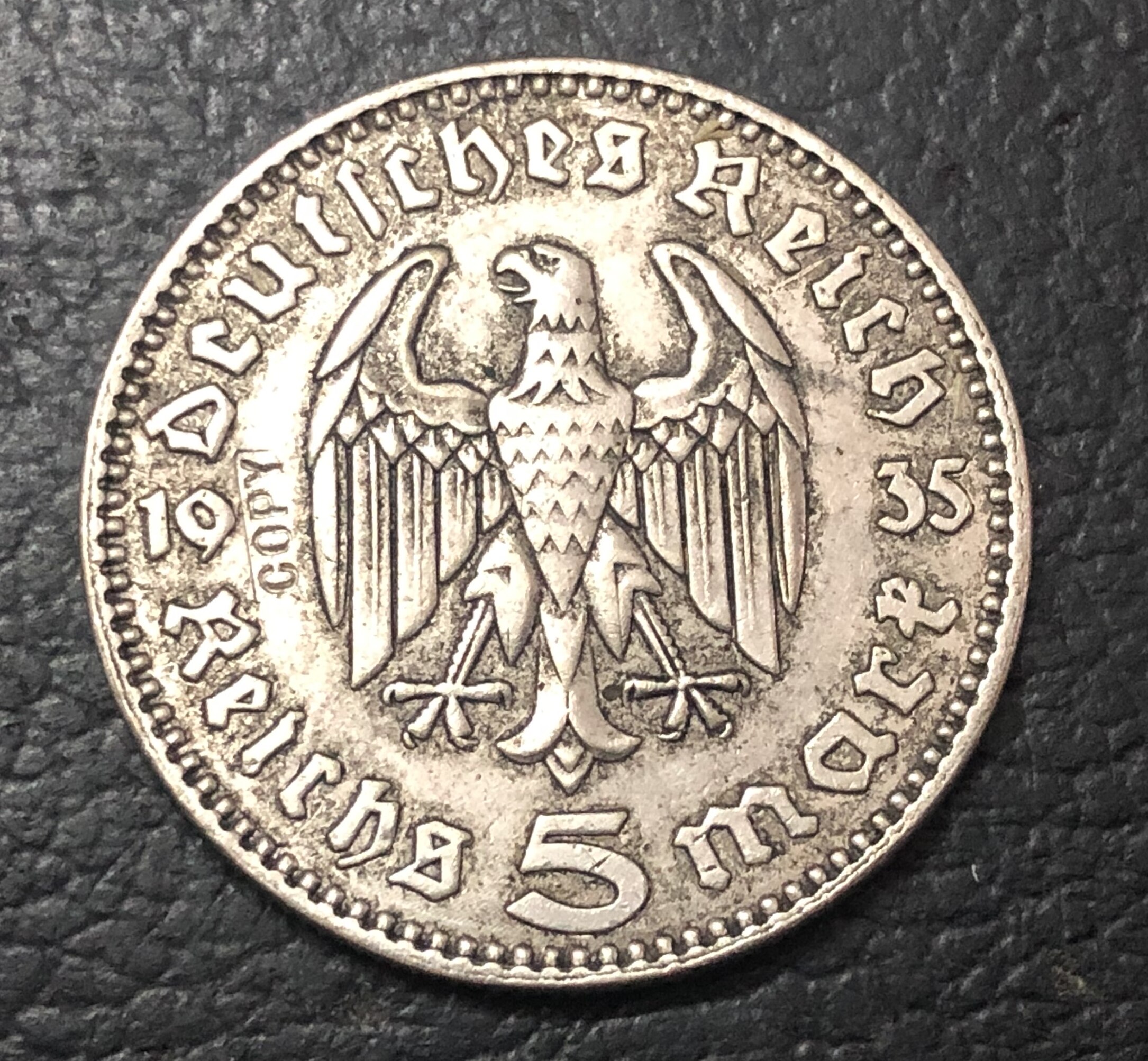 1935 Alemania 5 Reichsmark Paul von Hindenburg