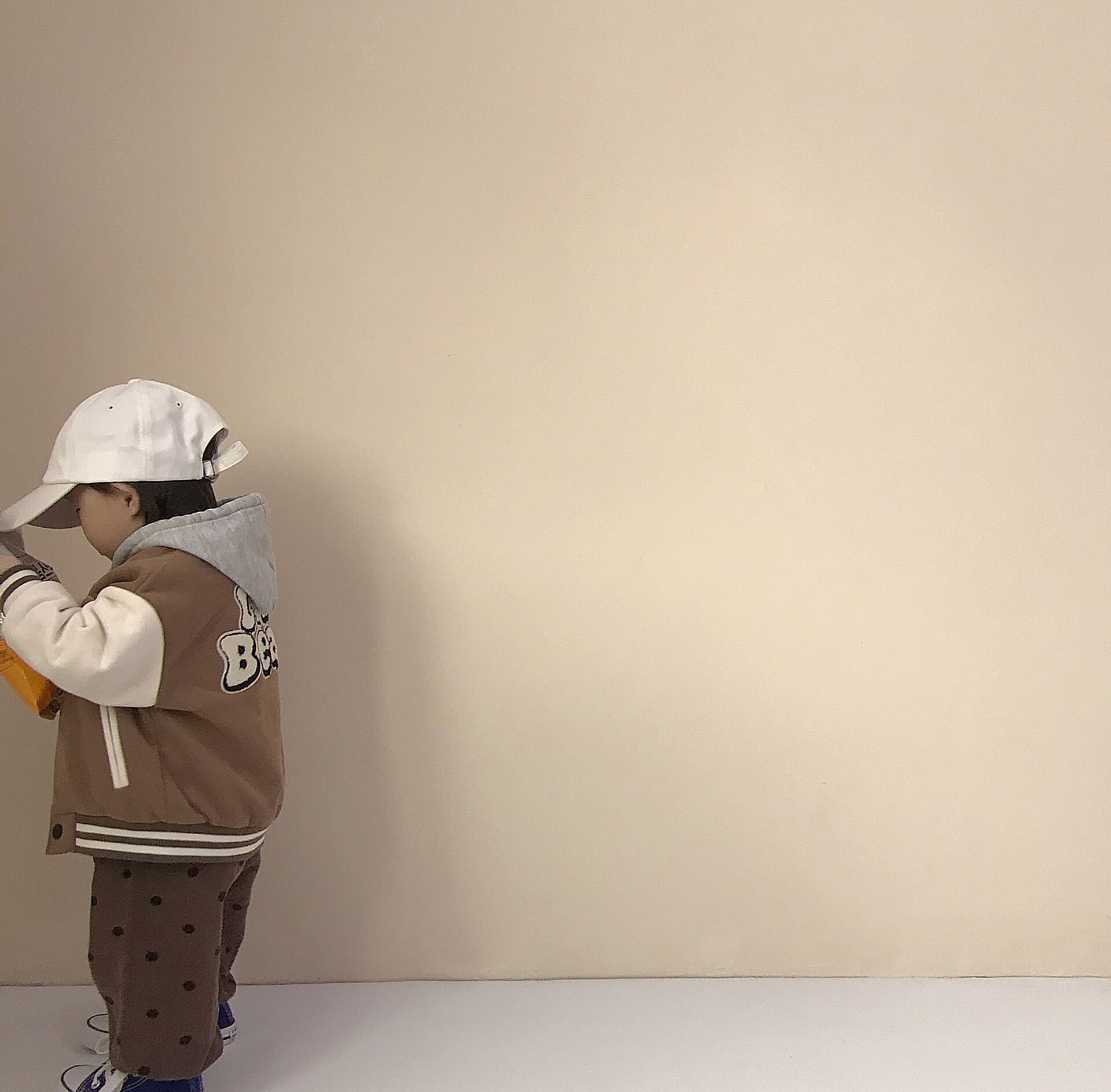 9252 Kinderen Kleding Patchwork Lange Mouwen Baseball Jassen Herfst Winter Meisje Beer Baseball Jas Jongen Koffie Dot Broek