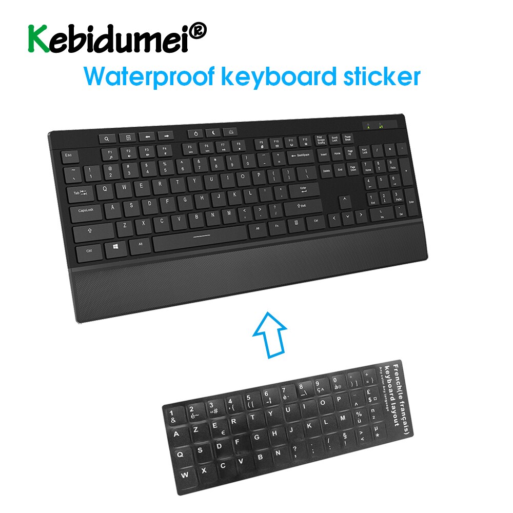 Waterproof Keyboard Stickers Arabic/French/Spanish/Russian Keyboard Covers For Notebook Computer Desktop Keyboard