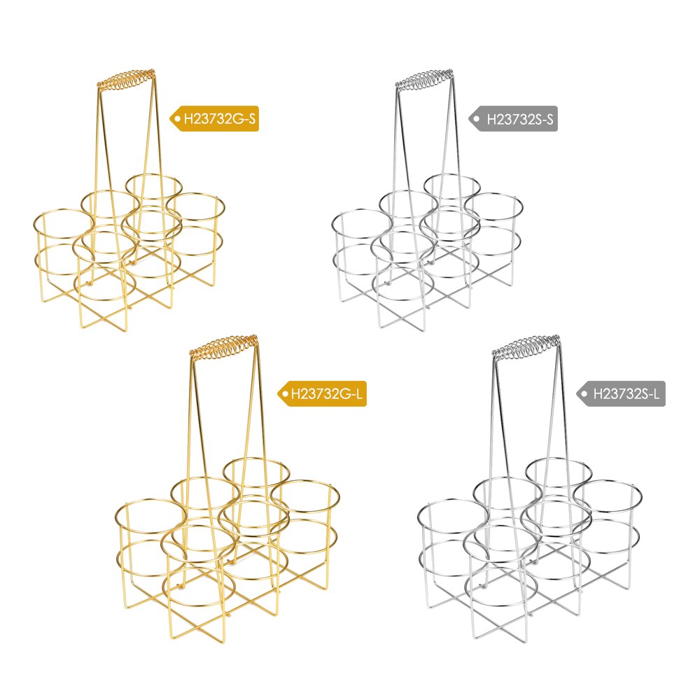 6 Beer Bottle Holder Party Beer Can Basket Rack Wine Caddy Stand for BBQ Hotel Bar Wine Beer Bottles