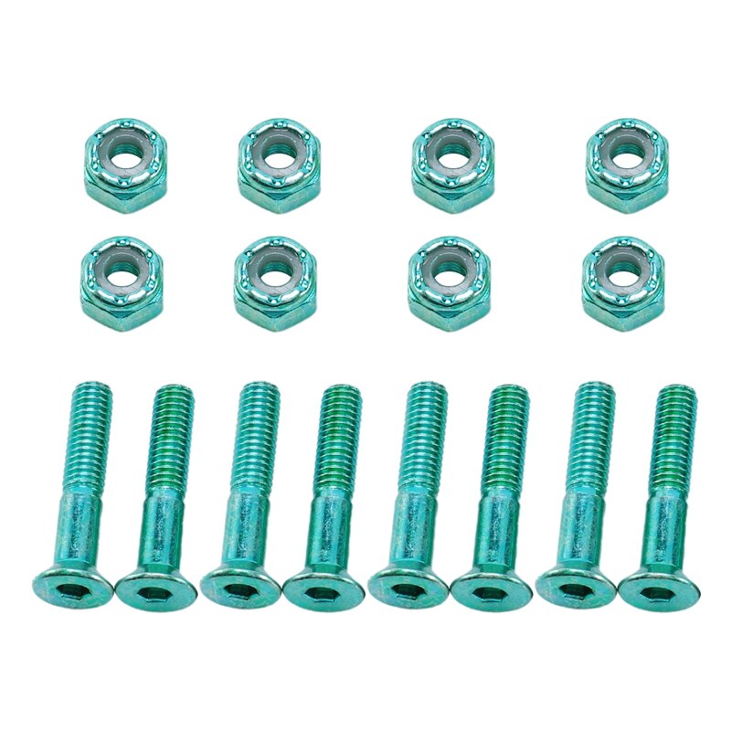 Lot de 24 pièces tête plate remplacement Skateboard camion matériel Longboard montage vis boulons 2.54 cm / 1 pouce