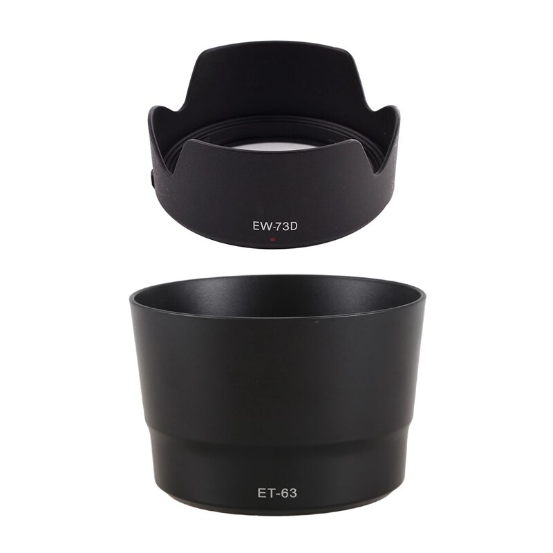 2Pcs Lens Hood: 1Pcs EW-73D Lens Hood Shade Protector Cover & 1Pcs ET-63 Lens Hood