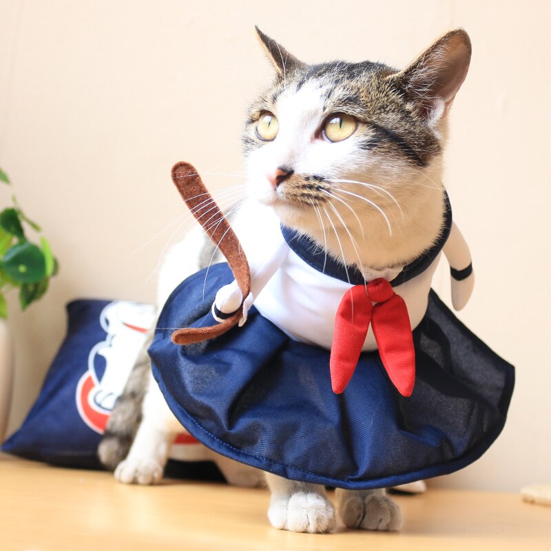 Ropa Para gato, uniforme de escuela secundaria japonés inspirado en gato, disfraz para gato